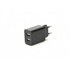 USB Charger  Gembird EG-U2C2A-03-BK, 2-port universal USB charger, 2.1 A, Black